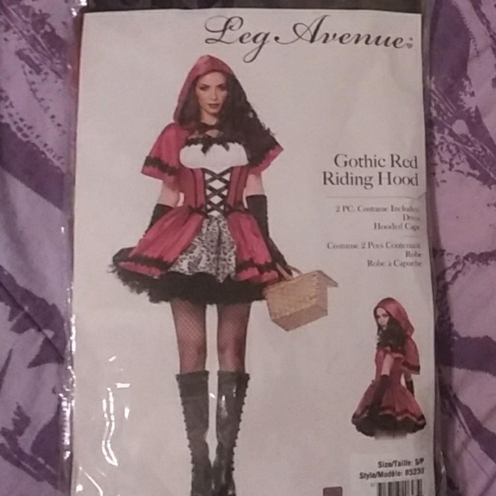 Gothic red riding hood costume